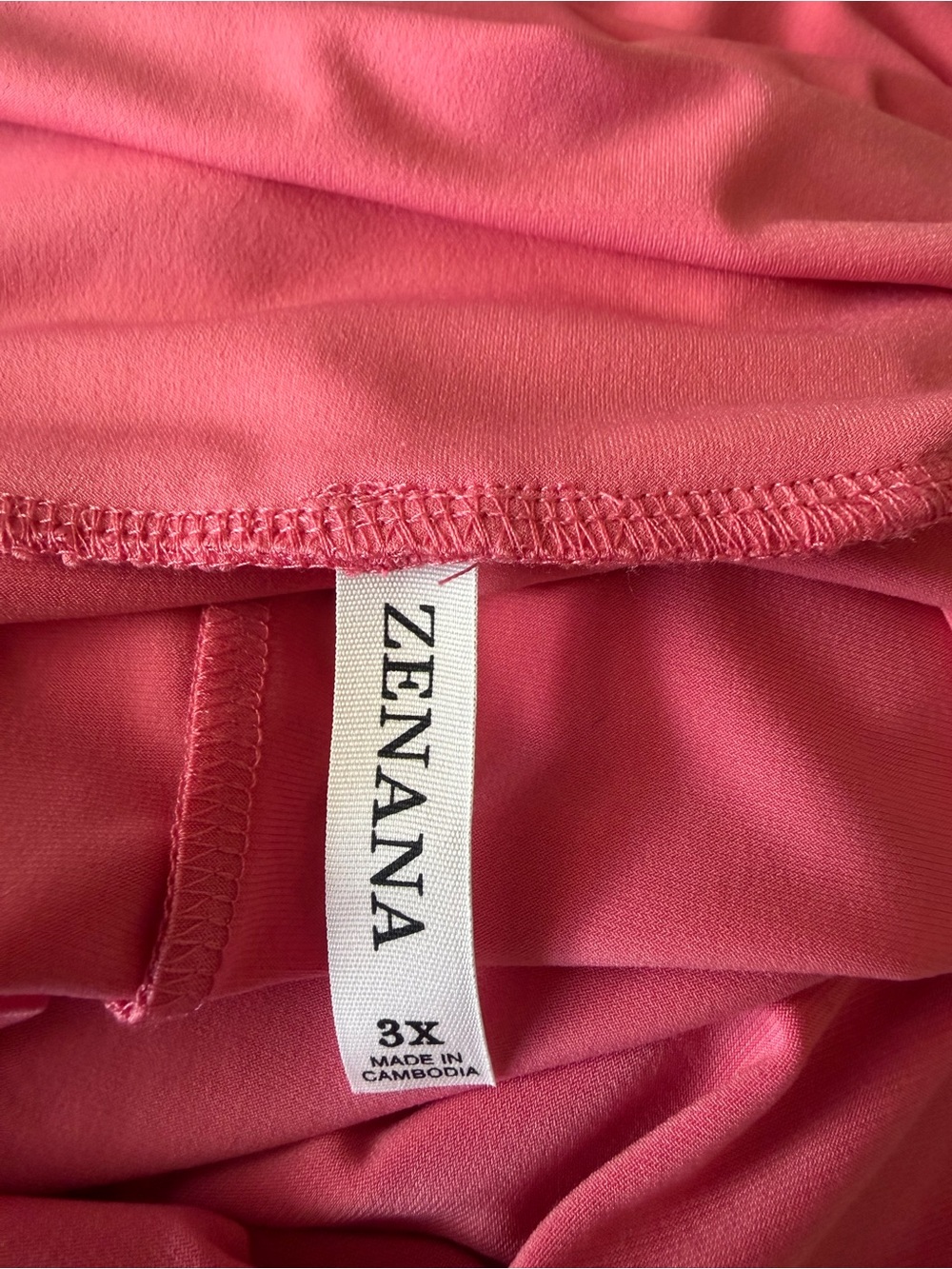 Zenana Boho Hot Pink Circle Midi Stretch Skirt Women's Plus Size 3X - Picture 3 of 3
